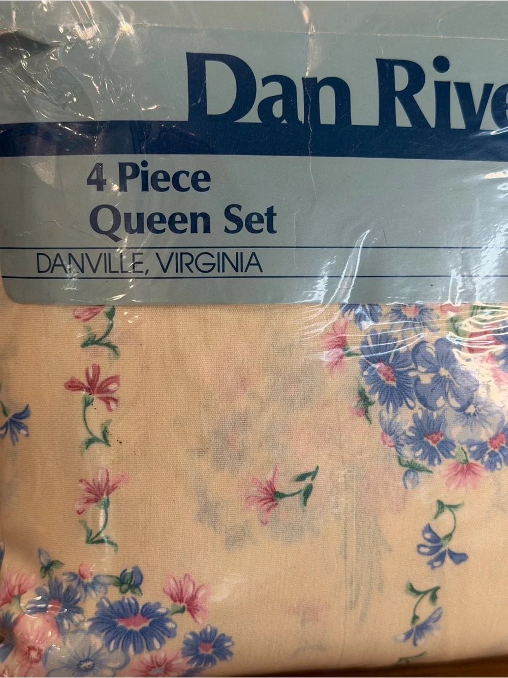 🆕 1987 Dan River Queen sheet set “Louise” floral coquette cottagecore sealed NOS